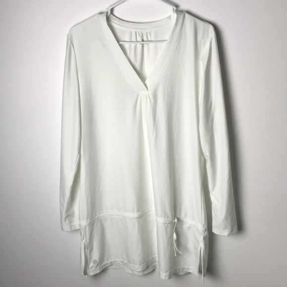 Athleta Dresses & Skirts - Athleta White Long Sleeve dress L